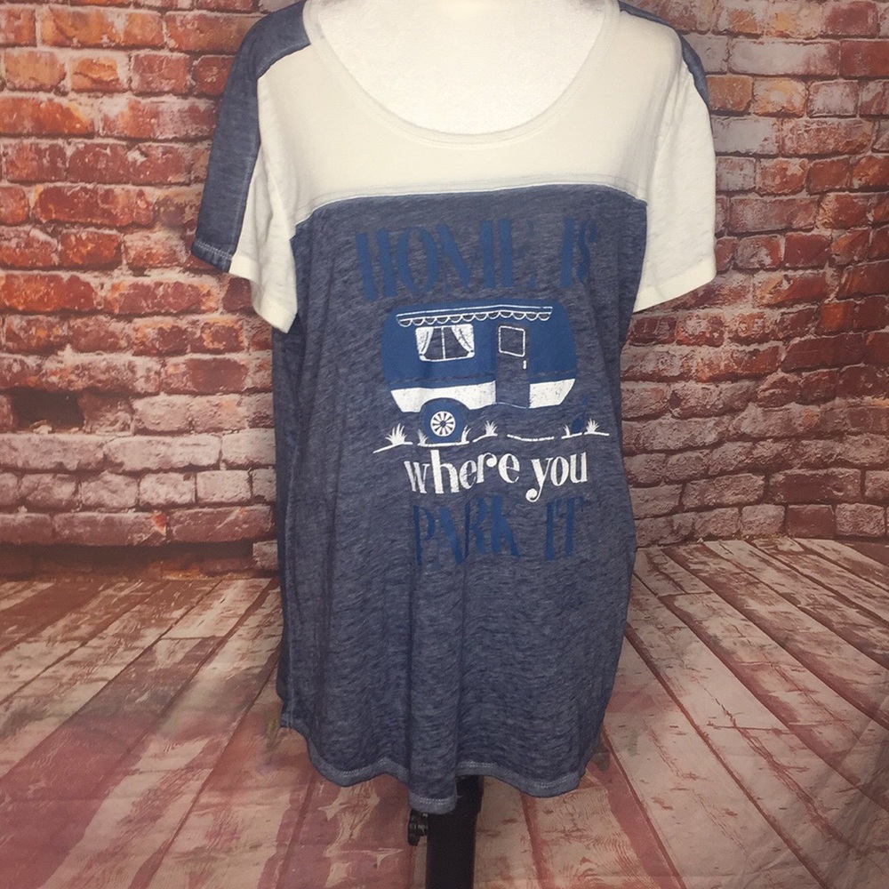 Maurice’s Home Is Where You Park It Blue Camper Tee - Picture 2 of 8